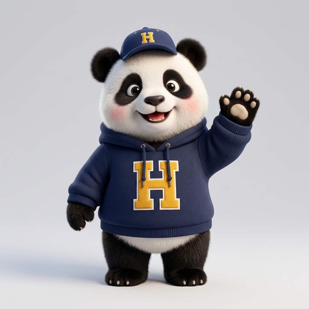 Linh vật gấu trúc HiCampus